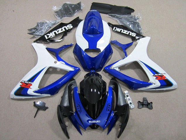 2006-2007 Blue White Suzuki GSXR600 Motorbike Fairings UK 2006-2007 Blue White Suzuki GSXR600 Motorbike Fairings UK