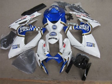 2006-2007 White Blue Lucky Strike Motul Suzuki GSXR600 Motorcycle Fairing UK