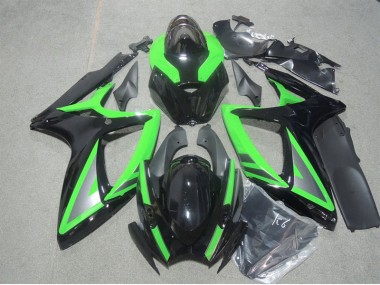 2006-2007 Black Green Suzuki GSXR600 Motorbike Fairing UK