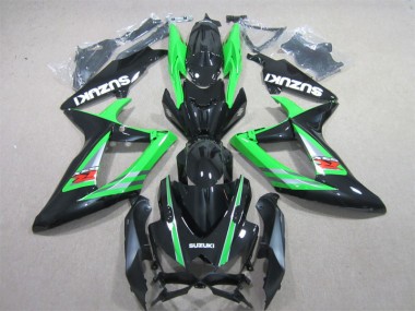 2006-2007 Black Green Suzuki GSXR600 Bike Fairings UK