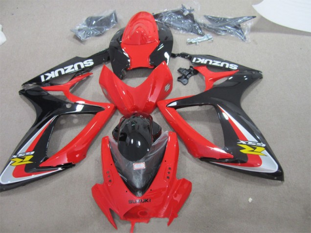 2006-2007 Red Black Suzuki GSXR600 Replacement Fairings UK
