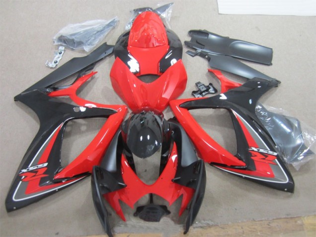 2006-2007 Black Red Suzuki GSXR600 Motorcylce Fairings UK 2006-2007 Black Red Suzuki GSXR600 Motorcylce Fairings UK