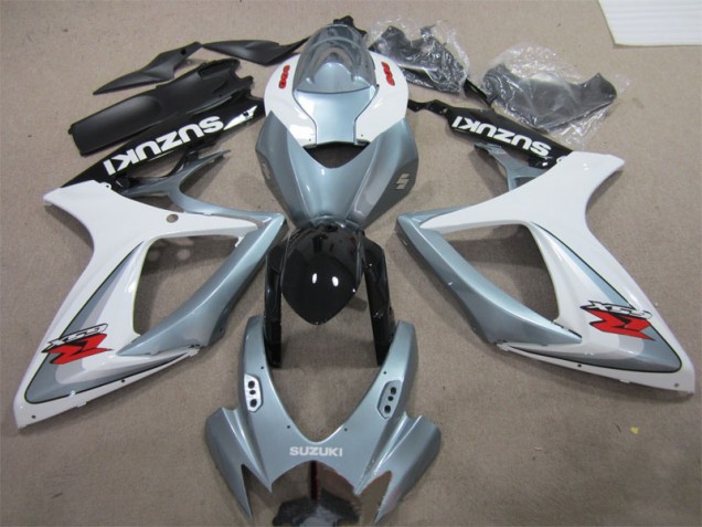 2006-2007 White Grey Suzuki GSXR600 Motorbike Fairings UK 2006-2007 White Grey Suzuki GSXR600 Motorbike Fairings UK