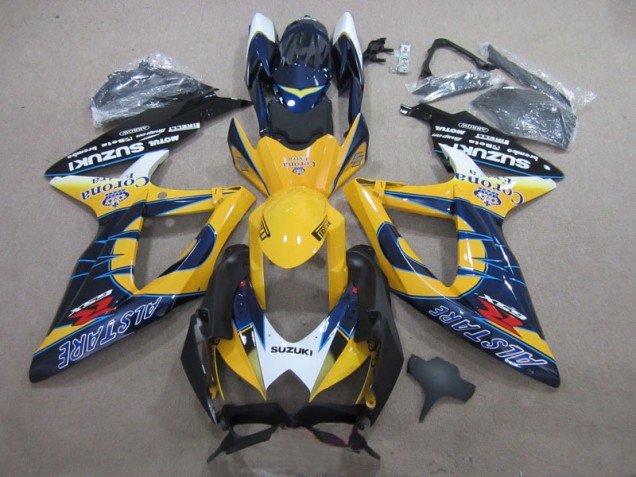 2008-2010 Blue Yellow Corona Extra Suzuki GSXR600 Motor Bike Fairings UK 2008-2010 Blue Yellow Corona Extra Suzuki GSXR600 Motor Bike Fairings UK