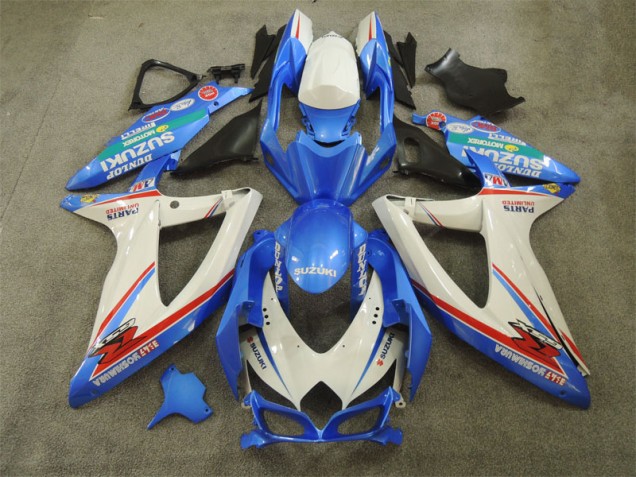 2008-2010 Blue White with Decals Suzuki GSXR600 Bike Fairing Kit UK 2008-2010 Blue White with Decals Suzuki GSXR600 Bike Fairing Kit UK