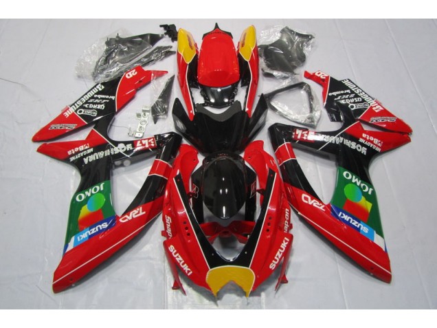 2008-2010 Red Black Jomo Suzuki GSXR600 Motorbike Fairing Kits UK 2008-2010 Red Black Jomo Suzuki GSXR600 Motorbike Fairing Kits UK
