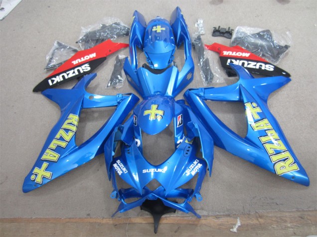 2008-2010 Blue Yellow Rizla White Motul Suzuki GSXR600 Motorcycle Fairings UK 2008-2010 Blue Yellow Rizla White Motul Suzuki GSXR600 Motorcycle Fairings UK