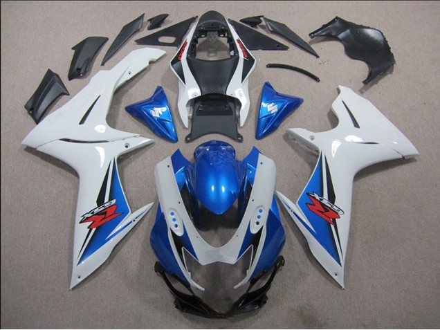 2011-2021 White Blue Suzuki GSXR600 Motorbike Fairing Kits UK 2011-2021 White Blue Suzuki GSXR600 Motorbike Fairing Kits UK