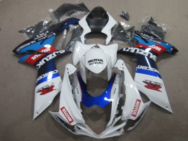 2011-2021 White Blue Motul Suzuki GSXR600 Moto Fairings UK