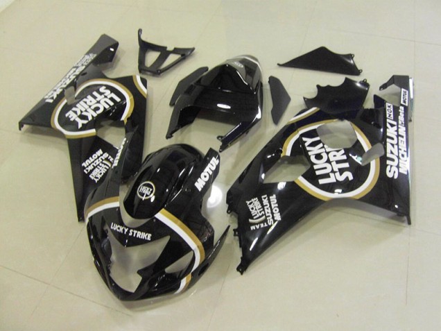 2004-2005 Black White Lucky Strike Motul Suzuki GSXR750 Motorcycle Fairing UK 2004-2005 Black White Lucky Strike Motul Suzuki GSXR750 Motorcycle Fairing UK