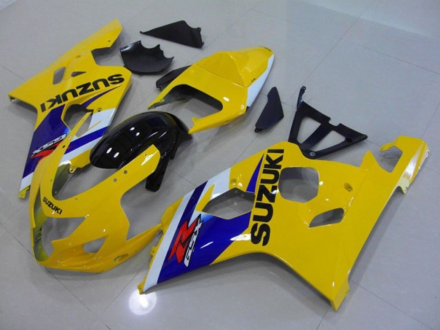 2004-2005 Yellow Blue Suzuki GSXR750 Motorcycle Fairings Kits UK 2004-2005 Yellow Blue Suzuki GSXR750 Motorcycle Fairings Kits UK