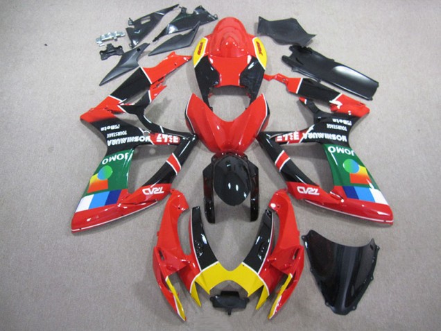 2006-2007 Red Black Green Suzuki GSXR750 Replacement Fairings UK
