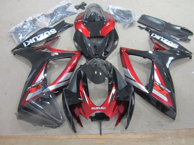 2006-2007 Black Red Suzuki GSXR750 Motorcycle Fairing UK