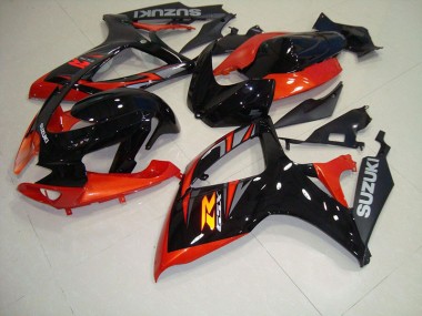 2006-2007 Black Red Suzuki GSXR750 Motorcycle Fairing Kits UK