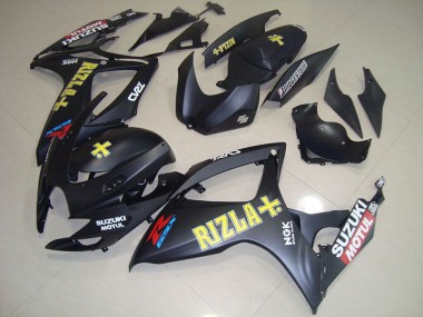 2006-2007 Black Yellow Rizla Suzuki GSXR750 Motorbike Fairing Kits UK
