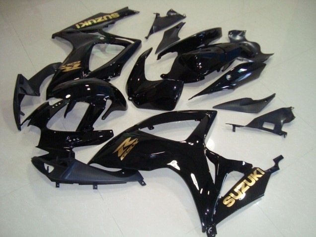 2006-2007 Black Gold Decal Suzuki GSXR750 Motorcyle Fairings UK