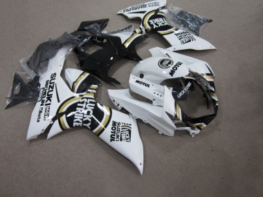 2011-2021 White Lucky Strike Black Motul Suzuki GSXR750 Bike Fairings UK