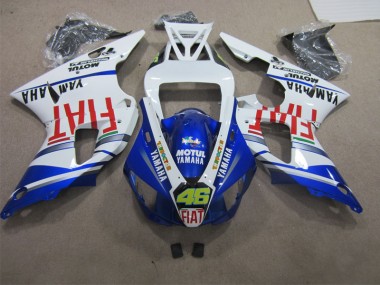 1998-1999 Blue White Motul Fiat 46 Yamaha YZF R1 Bike Fairing Kit UK