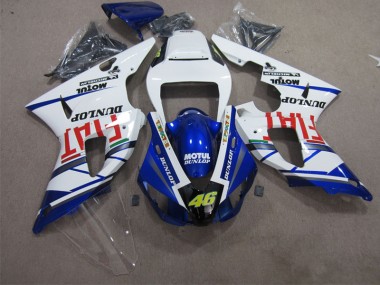1998-1999 Blue White Motul Dunlop 46 Yamaha YZF R1 Motorbike Fairing Kits UK