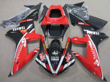 2004-2006 Red Black White Santander Yamaha YZF R1 Motorbike Fairings UK
