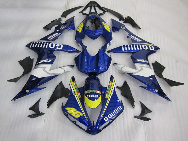 2004-2006 Blue Go!!!!!!! 46 Yamaha YZF R1 Motorcycle Bodywork UK 2004-2006 Blue Go!!!!!!! 46 Yamaha YZF R1 Motorcycle Bodywork UK
