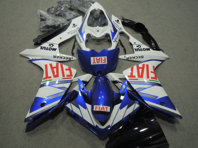 2007-2008 Blue White Red Fiat Yamaha YZF R1 Motorcycle Replacement Fairings UK 2007-2008 Blue White Red Fiat Yamaha YZF R1 Motorcycle Replacement Fairings UK