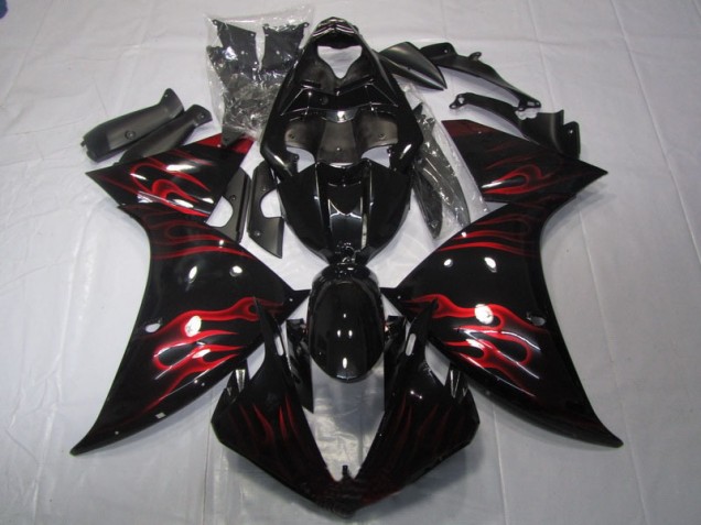 2009-2011 Black Red Flame Yamaha YZF R1 Motor Fairings UK 2009-2011 Black Red Flame Yamaha YZF R1 Motor Fairings UK