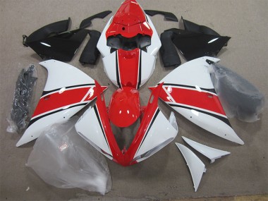 2012-2014 Red White Yamaha YZF R1 Bike Fairing Kit UK