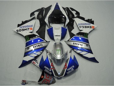 2012-2014 Blue White IVECO Yamaha YZF R1 Motorcylce Fairings UK