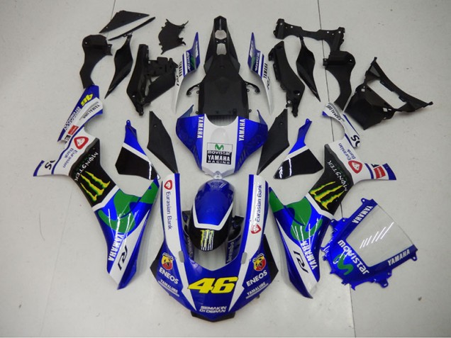 2015-2019 Blue Blue White ENEOS Movistar 46 Yamaha YZF R1 Motor Bike Fairings UK 2015-2019 Blue Blue White ENEOS Movistar 46 Yamaha YZF R1 Motor Bike Fairings UK
