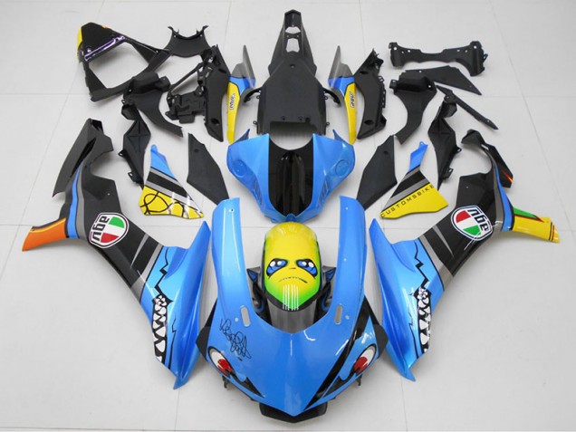 2015-2019 Blue Yellow Shark Yamaha YZF R1 Motorcycle Replacement Fairings UK 2015-2019 Blue Yellow Shark Yamaha YZF R1 Motorcycle Replacement Fairings UK