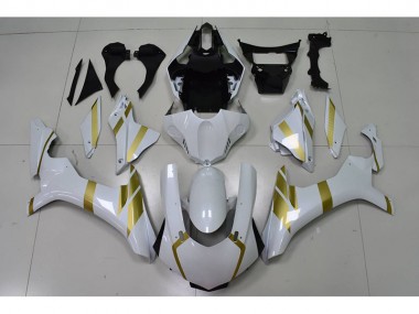 2015-2019 White with Gold Decal Yamaha YZF R1 Motor Fairings UK