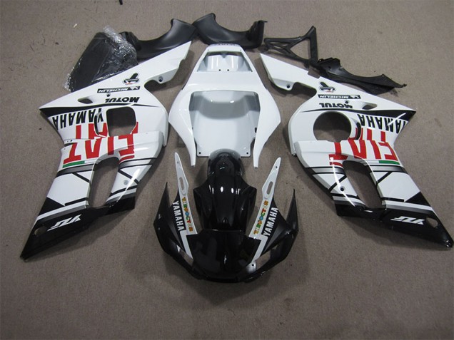 1998-2002 White Black Fiat Yamaha YZF R6 Motorbike Fairing Kits UK