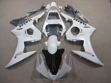 2003-2005 White with Black Decal Yamaha YZF R6 Bike Fairings UK