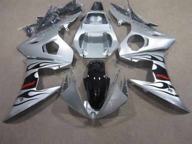 2003-2005 Silver Black Red Decal Yamaha YZF R6 Motorbike Fairing UK