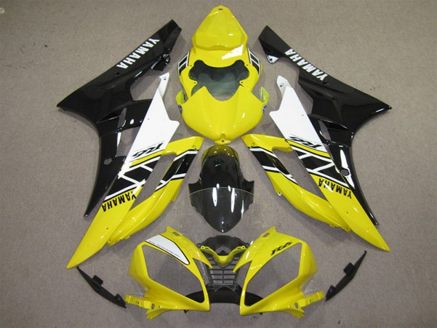 2006-2007 Yellow Black Decal Yamaha YZF R6 Motorcycle Fairings Kits UK 2006-2007 Yellow Black Decal Yamaha YZF R6 Motorcycle Fairings Kits UK