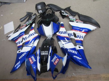 2006-2007 White Blue Sterilgarda Volvo Yamaha YZF R6 Motorcylce Fairings UK