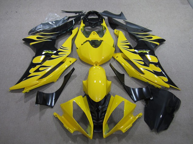 2008-2016 Yellow Black Flame Yamaha YZF R6 Motor Bike Fairings UK 2008-2016 Yellow Black Flame Yamaha YZF R6 Motor Bike Fairings UK