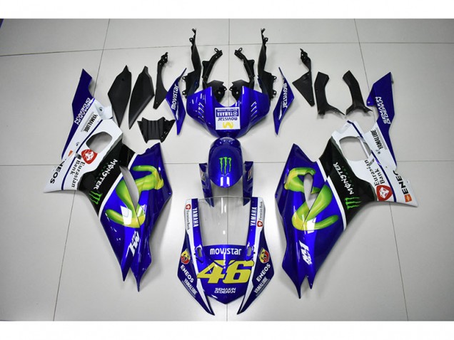 2017-2021 Monster Blue Movistar 46 Yamaha YZF R6 Motorcycle Bodywork UK 2017-2021 Monster Blue Movistar 46 Yamaha YZF R6 Motorcycle Bodywork UK